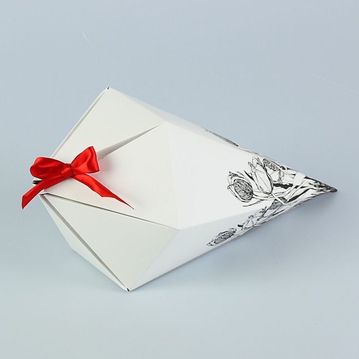 Пакет для цветов "Цветы и колибри", кристалл, 35 х 17,5 см