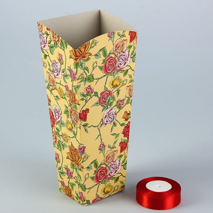 Пакет для цветов "Роза плетистая" серия цветы, 15х13 см