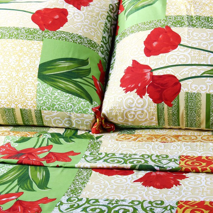 Постельное бельё "Этель" 2 сп., Павлина размер 175х215 см, 200х220 см, 70х70 см - 2 шт., 100% хлопок, бязь, 125 г/м2