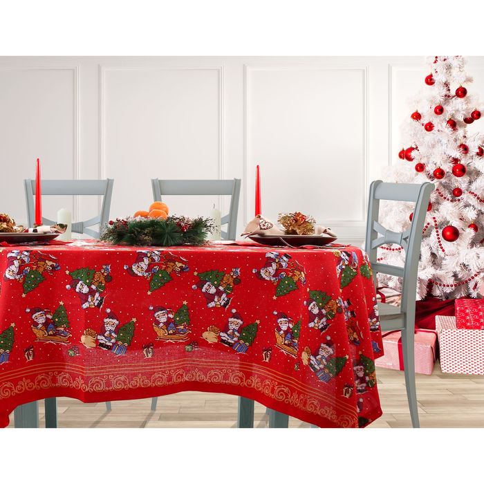 Скатерть "Доляна" Новогодний подарок, размер 145х152 см