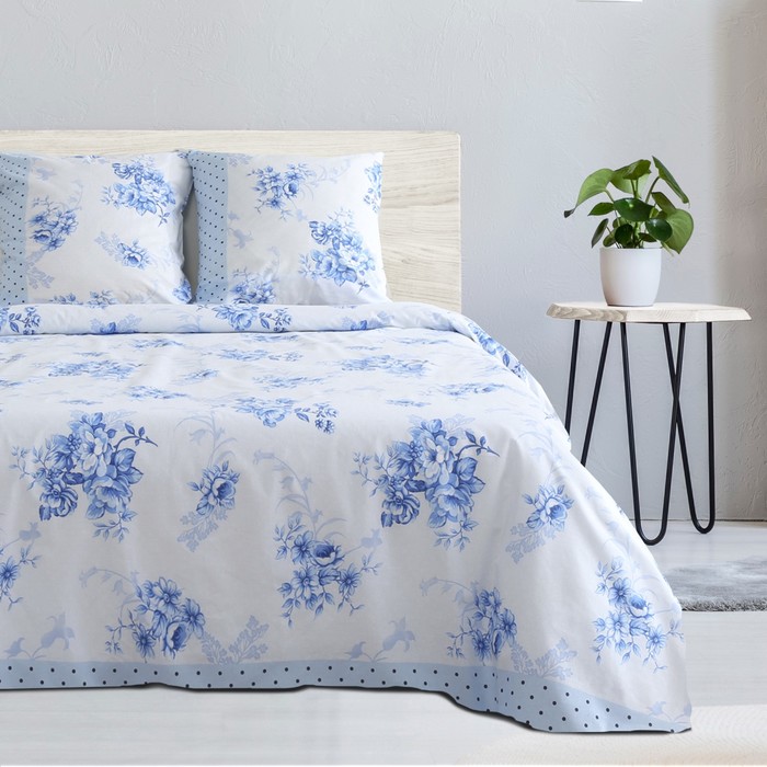 Постельное бельё "Этель" 2 сп., Флорена, размер 175х215 см, 200х220 см, 70х70 см - 2 шт., поплин, 125 г/м2