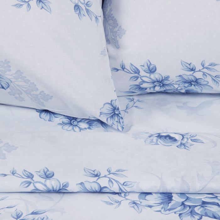Постельное бельё "Этель" 2 сп., Флорена, размер 175х215 см, 200х220 см, 70х70 см - 2 шт., поплин, 125 г/м2