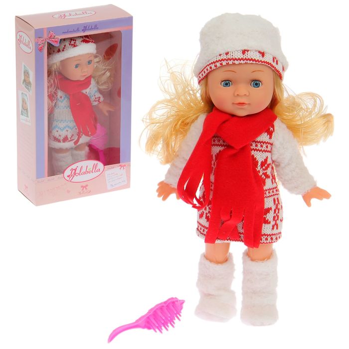 Кукла "Изабелла" в вязаном платье, открываются и закрываются глазки, МИКС