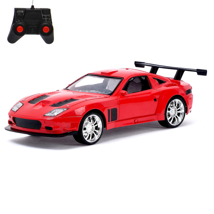 Машина радиоуправляемая "Гоночная", световые эффекты, работает от батареек, цвета МИКС