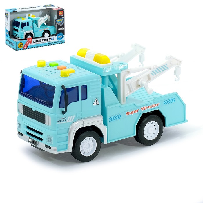 Машина инерционная "Эвакуатор", световые и звуковые эффекты, масштаб 1:20