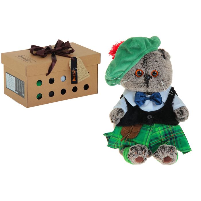 Мягкая игрушка "Басик в шотландском костюме"