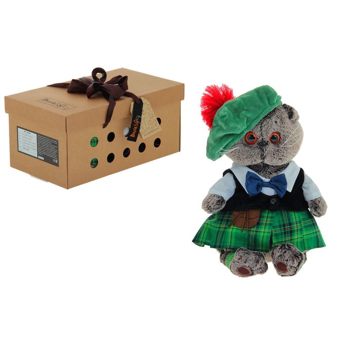 Мягкая игрушка "Басик в шотландском костюме"