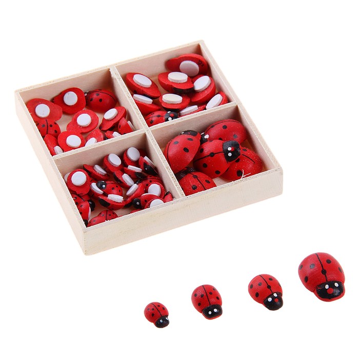 Наклейки "Букашки" 4 размера, набор 52 шт.