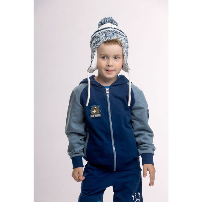 Джемпер для мальчиков, возраст 5 лет, цвет индиго