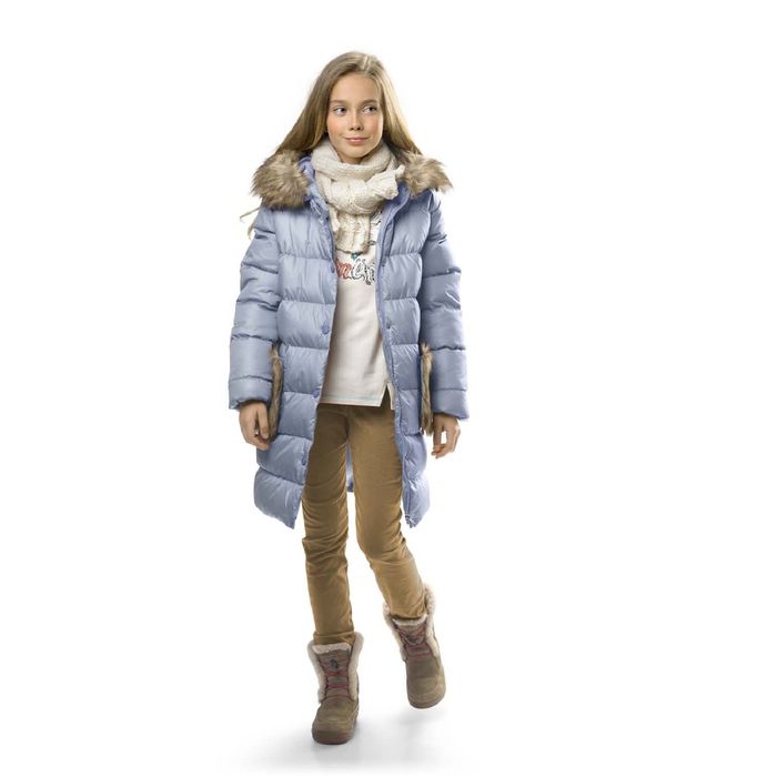 Брюки для девочек, возраст 7 лет, цвет бежевый