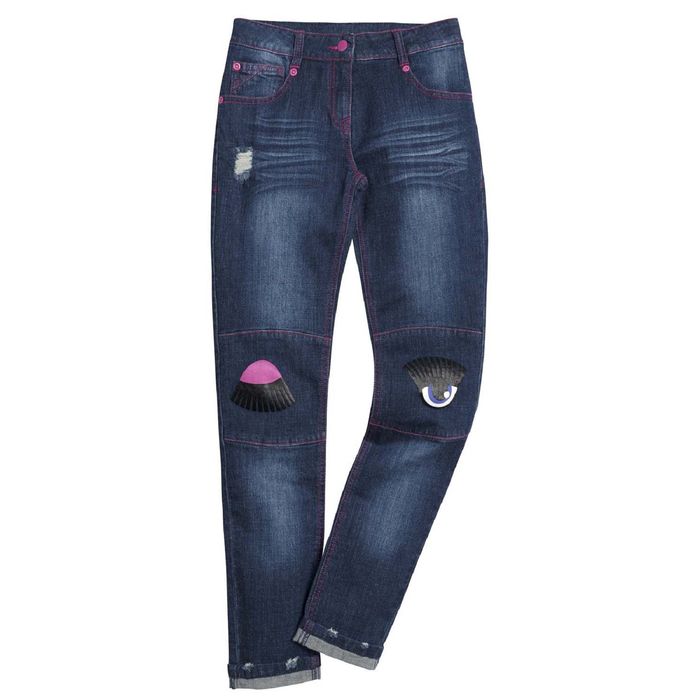 Джинсы для девочки, возраст 10 лет, цвет синий