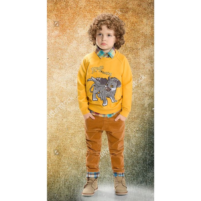 Джемпер для мальчиков, возраст 2 года, цвет жёлтый