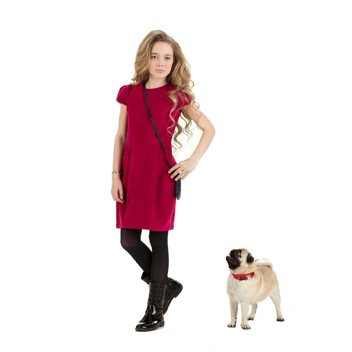 Платье для девочек, возраст 12 лет, цвет красный