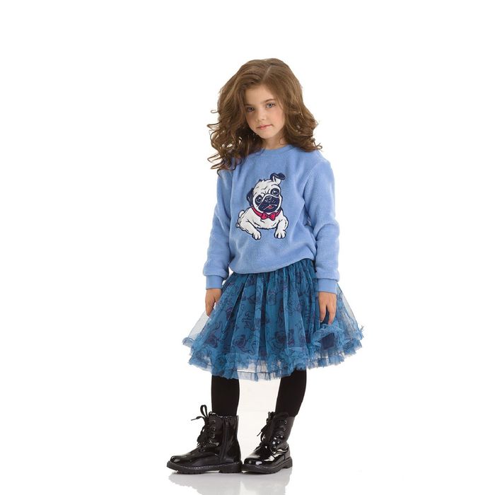 Джемпер для девочек, возраст 1 год, цвет голубой