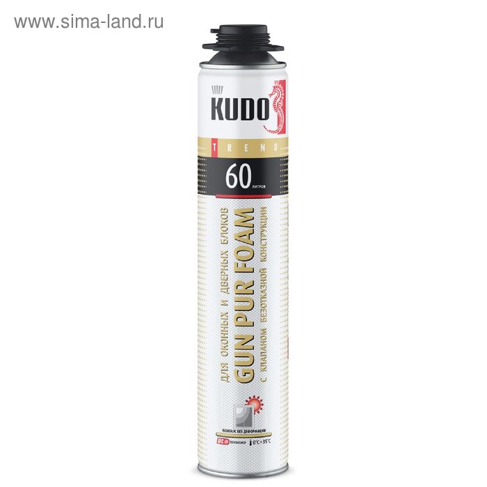 

Профессиональная пена Kudo KUPTW10S60 для окон и дверных блоков TREND60, 1 л
