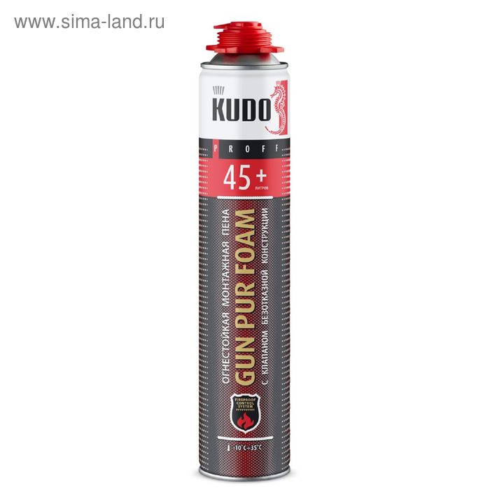

Пена монтажная огнестойкая Kudo KUPPF10U 45+ "Всесезонная" PROFF 45+, 1 л, 900 г