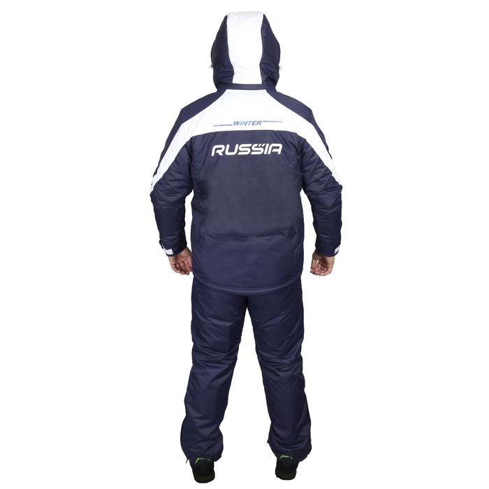 Костюм мужской ( куртка+штаны) ONLITOP, куртка- т.синий/белы; штаны- т.синий (р. 42)