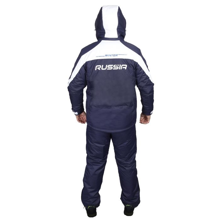 Костюм мужской ( куртка+штаны) ONLITOP, куртка- т.синий/белы; штаны- т.синий (р. 44)