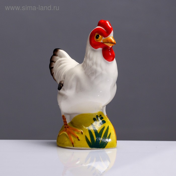 

Статуэтка фарфоровая «Курица белая», авторская роспись, 10,5 см