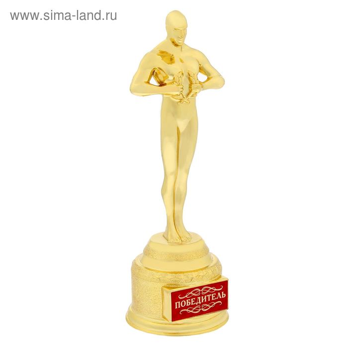 Наградная фигура мужская «Победитель», оскар, 18,5 х 6,3 см, пластик мужская фигура золотой учитель оскар