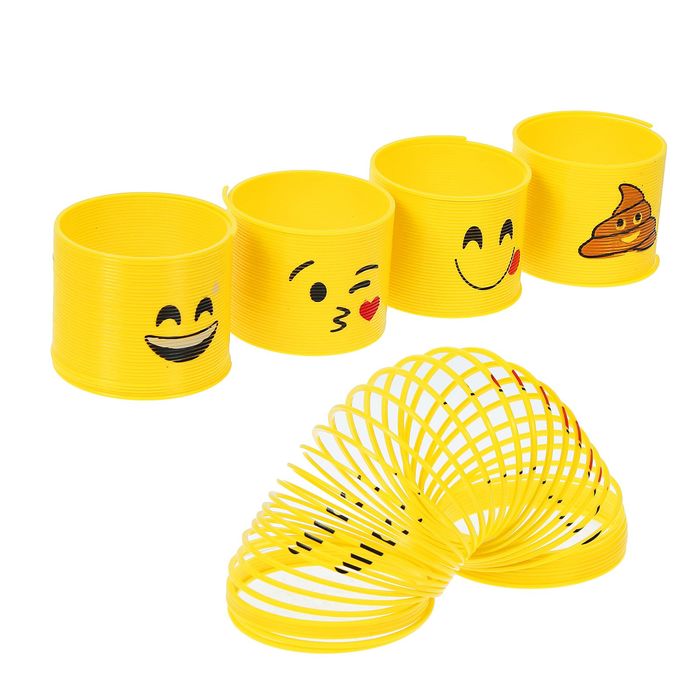 Пружинка-радуга "Смайл", цвет жёлтый, виды МИКС