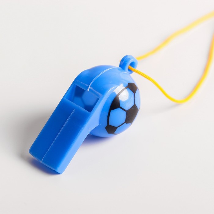 Свисток «Футбол», с верёвочкой, цвета МИКС