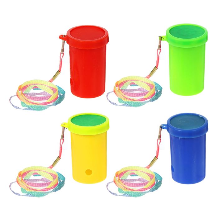 Гудок болельщика на веревочке, 5*3 см, цвета МИКС