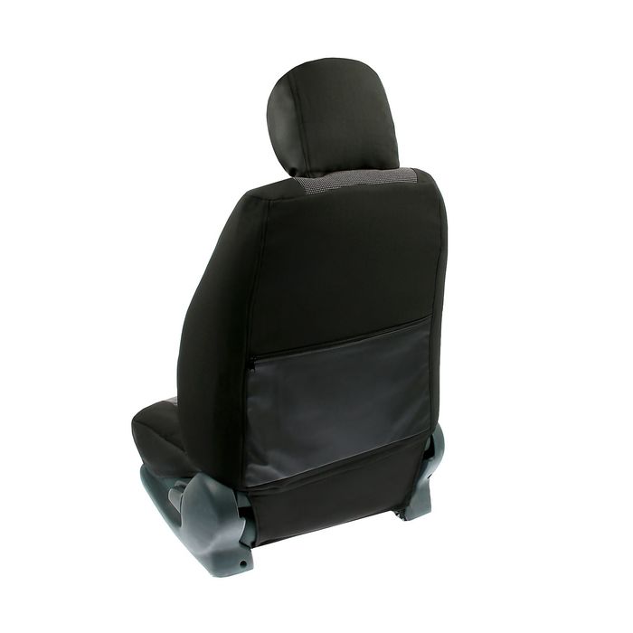 Авточехлы для VW POLO, седан, спинка сплошная 2010, 2010-, темно-серый