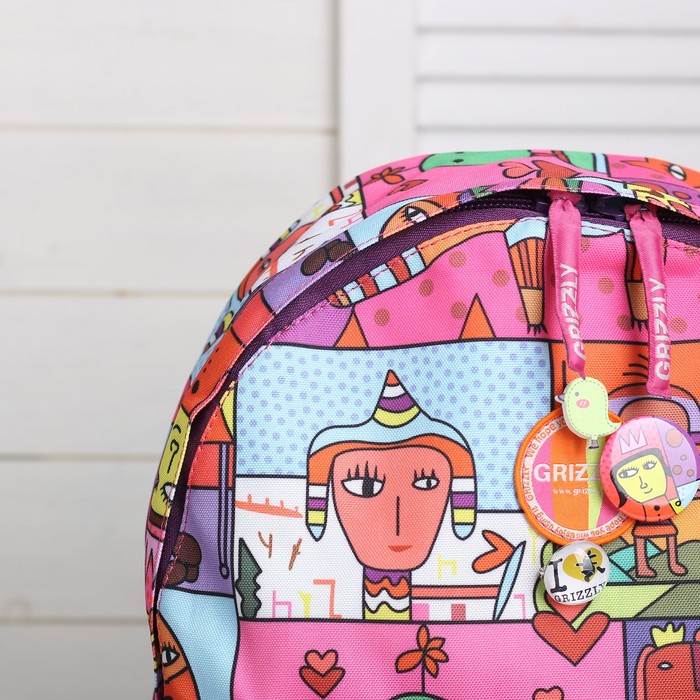 Рюкзак молодёжный на молнии, 1 отдел, 1 наружный карман, цвет лиловый