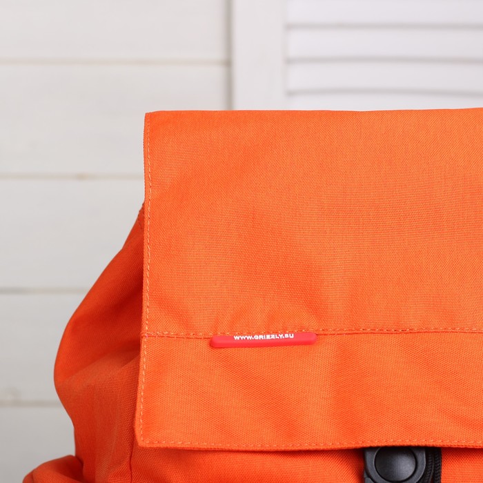 Рюкзак молодёжный на стяжке шнурком, 1 отдел, 3 наружных кармана, оранжевый