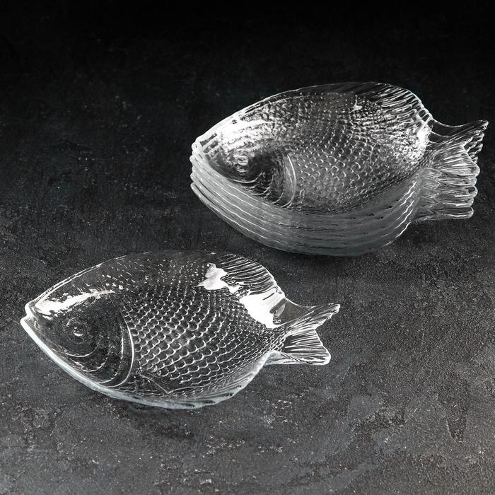 Набор блюд Paşabahçe «Рыба. Marine», 19,8х15,8 см, 6 шт