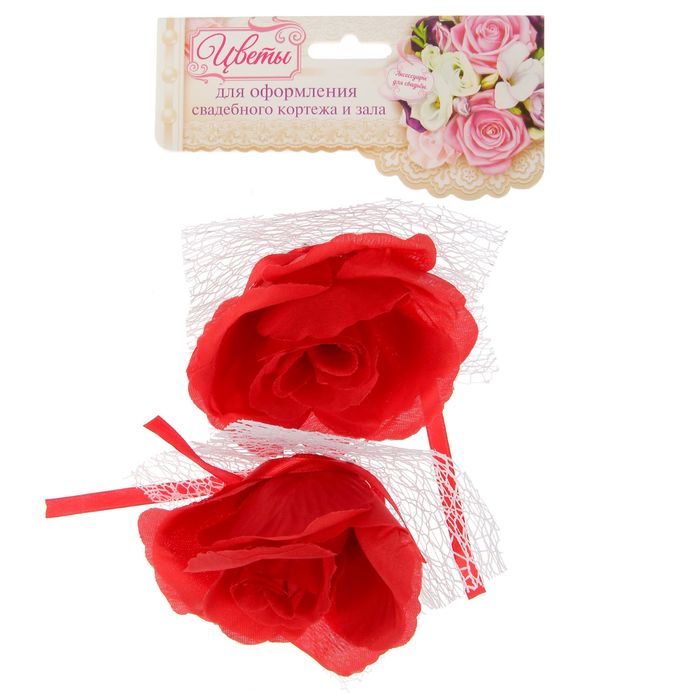 Набор роз для декора, цвет красный
