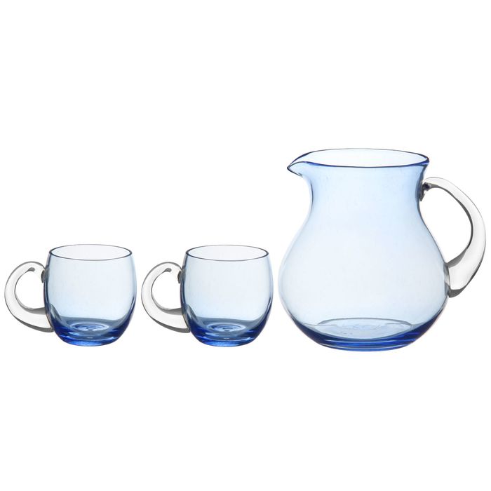 Набор "Позитив", 3 предмета: кувшин 1,5 л, 2 кружки 300 мл, цвет синий