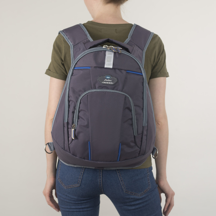 Рюкзак молодёжный на молнии, 2 отдела, 1 наружный карман, цвет хаки