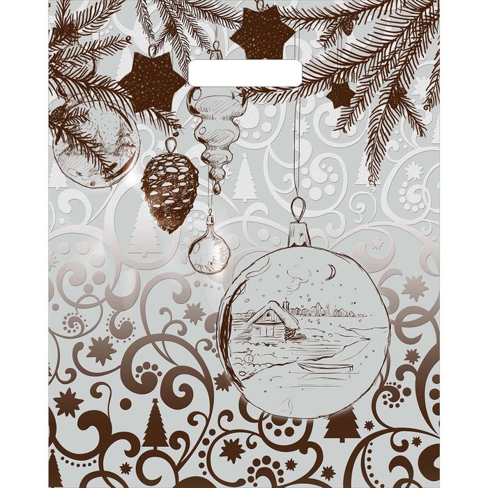 Пакет "Дымка", полиэтиленовый с вырубной ручкой, 47,5х39 см, 60 мкм