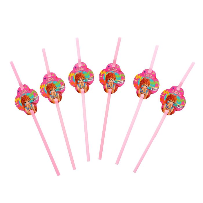 Бумажная посуда "С Днем Рождения", феи ВИНКС, набор на 6 персон