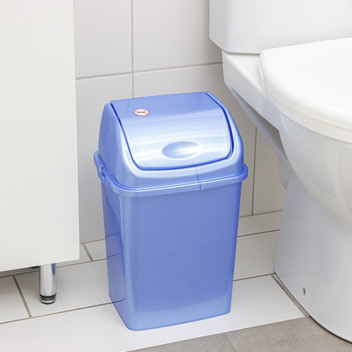 Контейнер для мусора «Камелия», 8 л, цвет голубой перламутр контейнер металлический для мусора 0 8 м3 крашенный