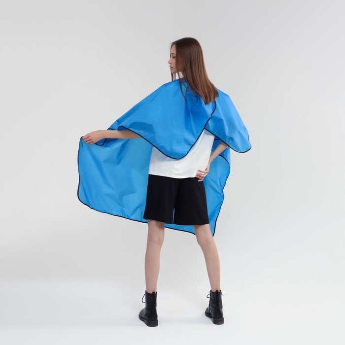 Пеньюар парикмахерский с логотипом, цвет синий