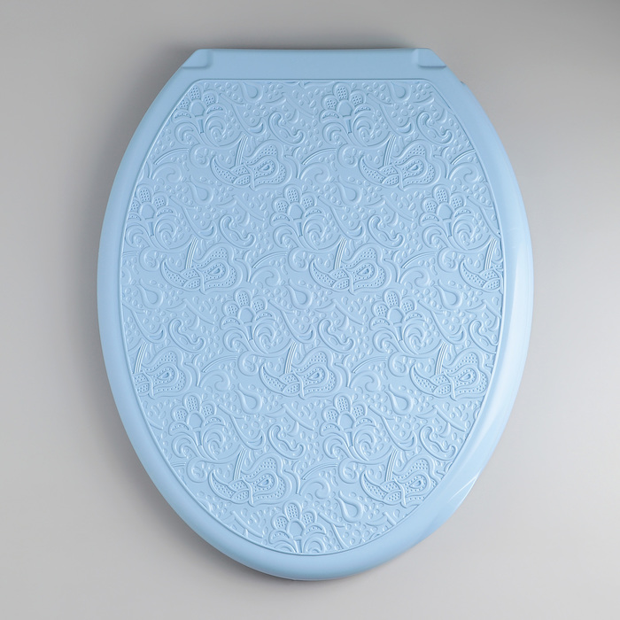 Сиденье с крышкой для унитаза "ДЕКОР. Ажур", цвет голубой