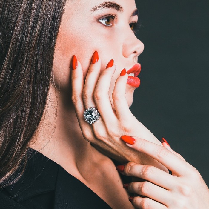 Кольцо «Беннет», размер 22, цвет бирюзовый в серебре