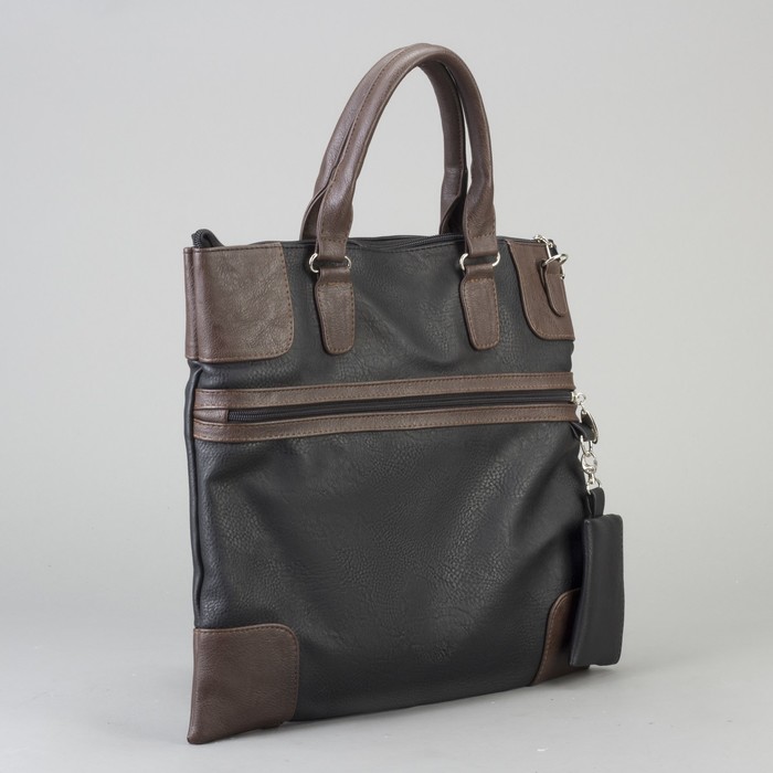 Сумка женская на молнии, 1 отдел, 2 наружных кармана, чёрная