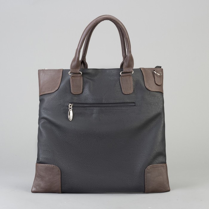 Сумка женская на молнии, 1 отдел, 2 наружных кармана, чёрная