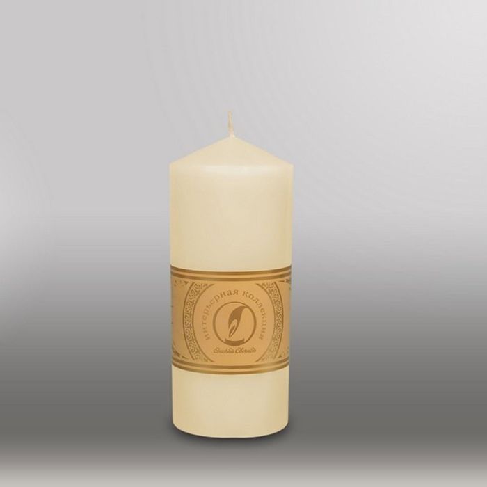 Свеча цилиндр с конусом "Классика", 70x155мм, слоновая кость