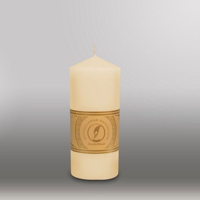 Свеча цилиндр с конусом "Классика", 70x155мм, кремовый