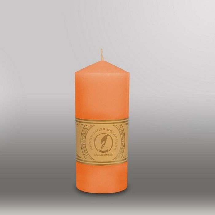 Свеча цилиндр с конусом "Классика", 70x155мм, терракотовый