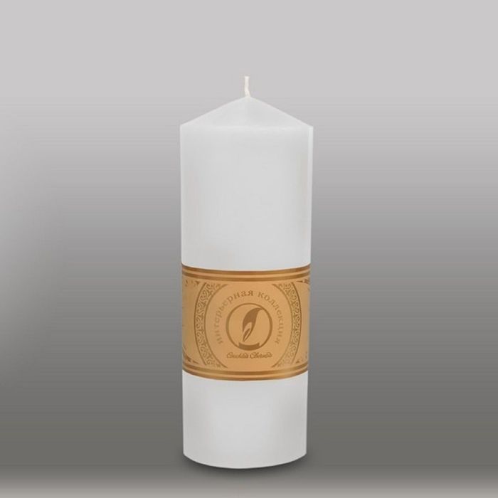 Свеча цилиндр с конусом "Классика", 70x200мм, белый