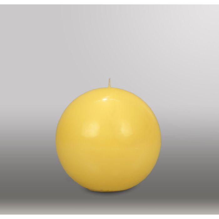 Свеча шар "Классика", d=125мм, желтый