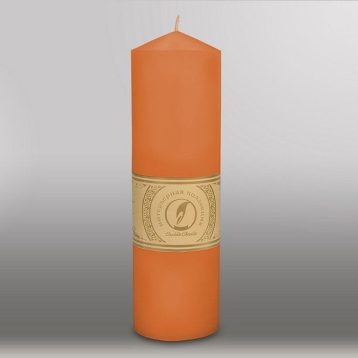 Свеча цилиндр с конусом "Классика", 70x250мм,  терракотовый