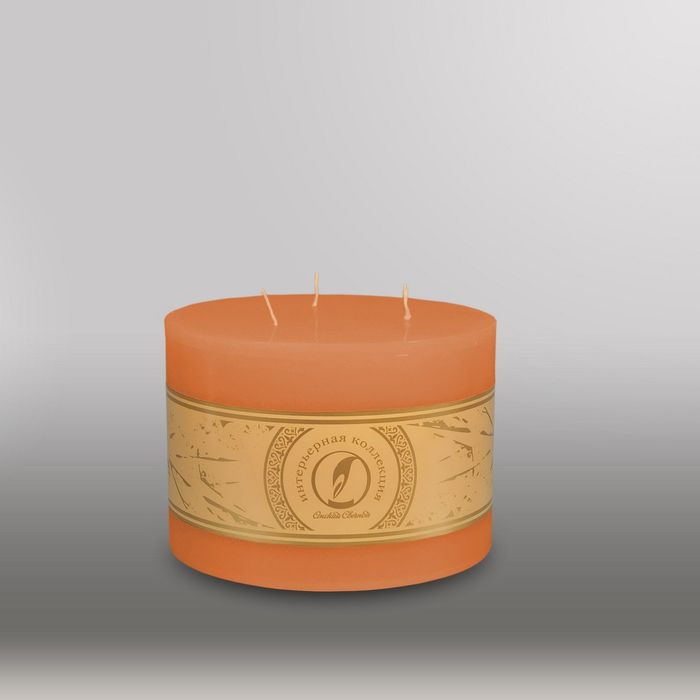 Свеча цилиндр "Классика", 150x105мм,  3 фитиля терракотовый