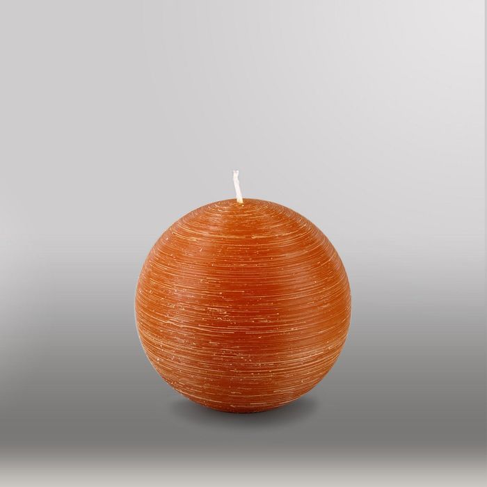 Свеча шар "Рельеф", d=100мм,  коричневый